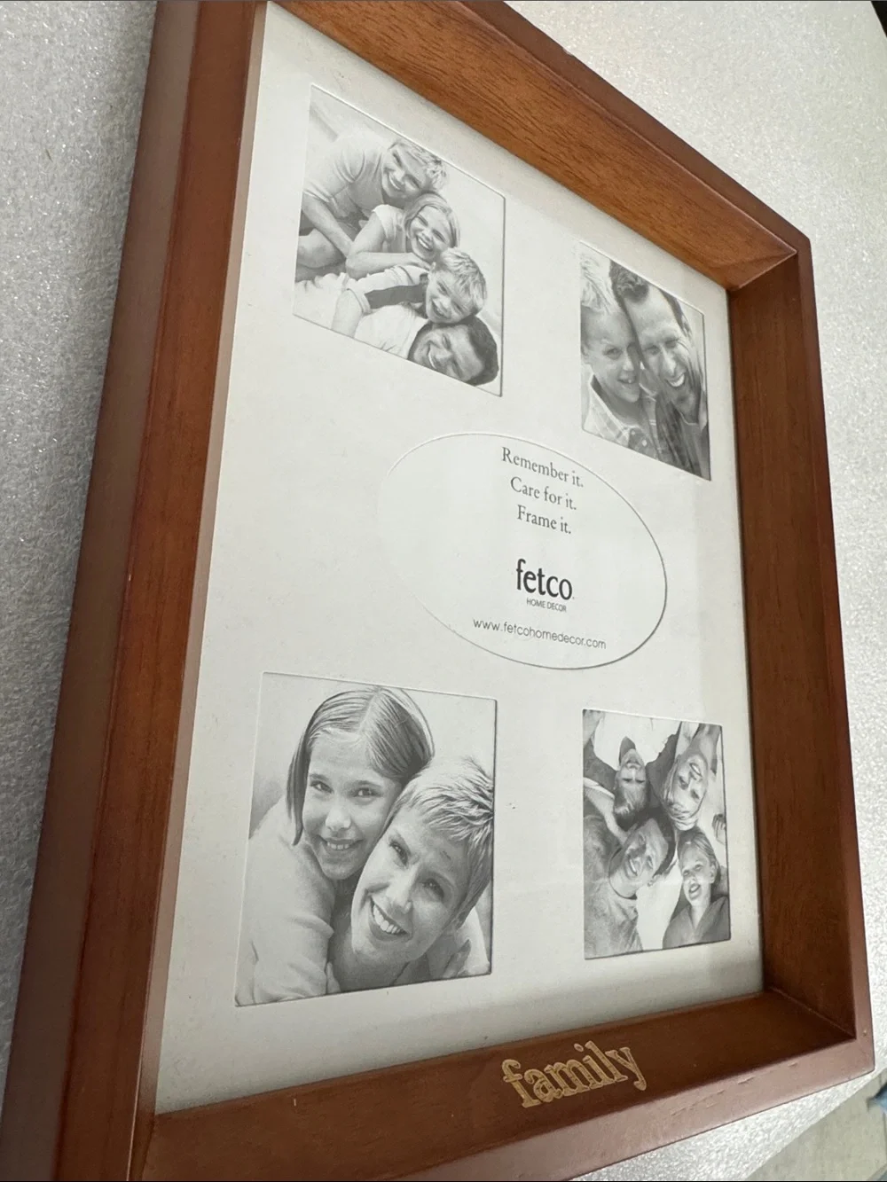 Fetco Wooden Multi-Photo Frame in Warm Brown 8x10 angled frame